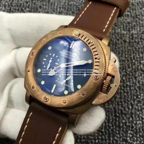 XF出品：沛纳海PAM507 全新打造，PAM507，带有动能显示的青铜神器。圈口再次升级，圈口小钉圆润而不搁手，质感再次提升。搭载复刻P.9002机芯 进口小牛皮，柔软而贴手，戴起来很舒