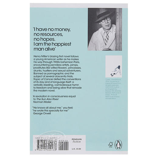 【中商原版】亨利米勒：北回归线 英文原版 经典文学 Tropic of Cancer Henry Miller Penguin Classics 商品图1