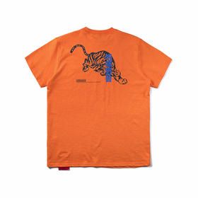 ROARINGWILD SS18 咆哮野兽 橙色抽象图腾竹节棉T恤