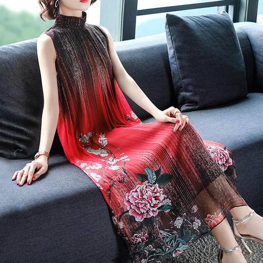 ZHS-5049夏季新款中国风桑蚕丝流行长裙 商品图2