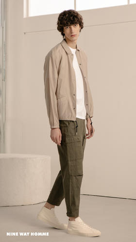 NINE WAY HOMME 95153359 复古洗水束脚工装裤