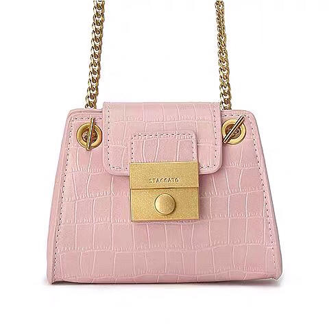 思加图/staccato棱格单肩斜挎链条包包