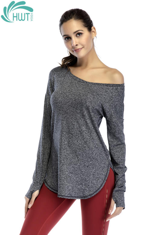 《捡漏专场  不退换》HWT华威特长袖圆领瑜伽罩衫大码瑜伽服 商品图2