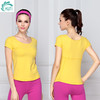 《惊爆618 不退换》HWT瑜伽服短袖圆领上衣T恤瑜伽服上装夏季瑜伽服带胸垫 商品缩略图2