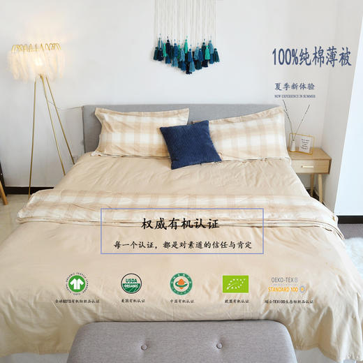 有机彩棉纯棉夏季薄被 透气舒适双人午睡空调被  规格可选 【低敏人群、品质生活人群】 包邮 商品图3