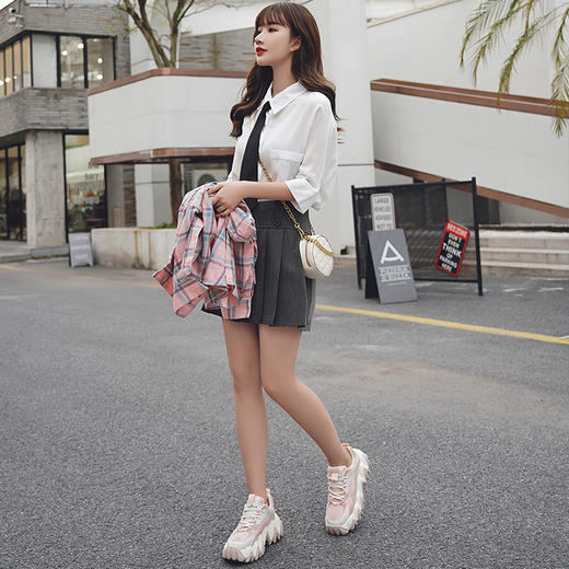 【爆款】safiya索菲娅新款拼色小虎牙运动鞋大波浪老爹鞋女鞋SF01112410 商品图6