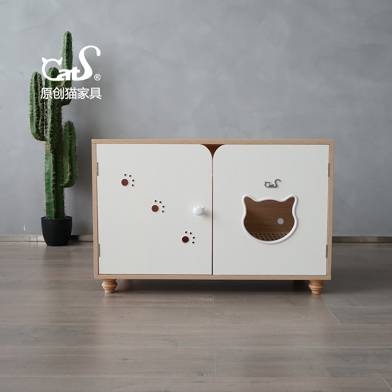 CatS猫家具横厕所二代 拼色设计全封闭防外溅猫砂盆 A6包邮