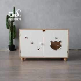 CatS猫家具横厕所二代 拼色设计全封闭防外溅猫砂盆 A6包邮