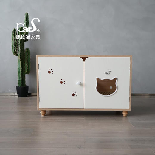 CatS猫家具横厕所二代 拼色设计全封闭防外溅猫砂盆 A6包邮 商品图0