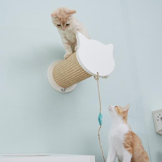 CatS猫家具猫墙系列之 墙上小猫脸跳柱 剑麻猫抓柱猫抓板 F6包邮 商品图1