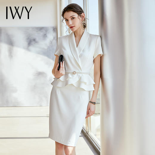 IWY/白色套裙西服套装A-CS810 商品图4