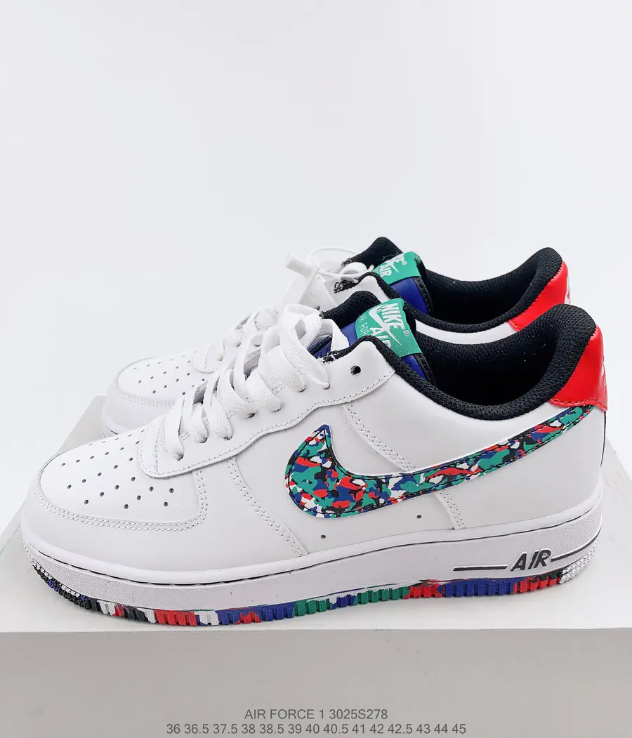 耐克nike air force 1 af1空军一号低帮炫彩泼墨涂鸦时尚个性潮流板鞋