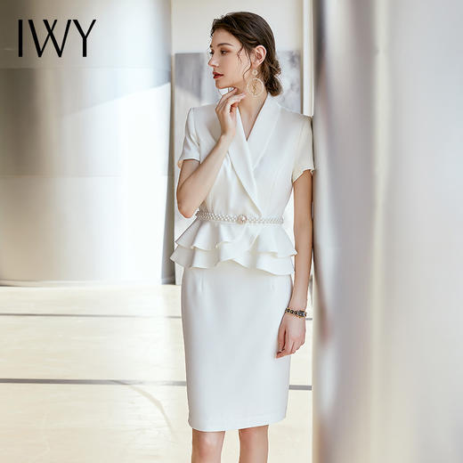 IWY/白色套裙西服套装A-CS810 商品图2