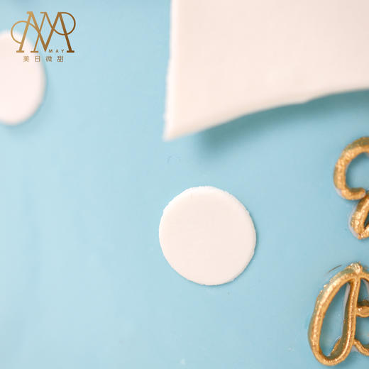 【3244】蓝白波点蝴蝶结蛋糕 商品图5