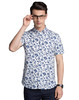 Marco Azzali 进口面料底蓝色水彩印花短袖衬衫 C5051600 商品缩略图1