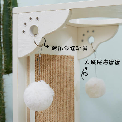 CatS猫家具两层木制猫爬架 猫屋剑麻猫抓柱H3b 送全套垫 包邮 商品图2