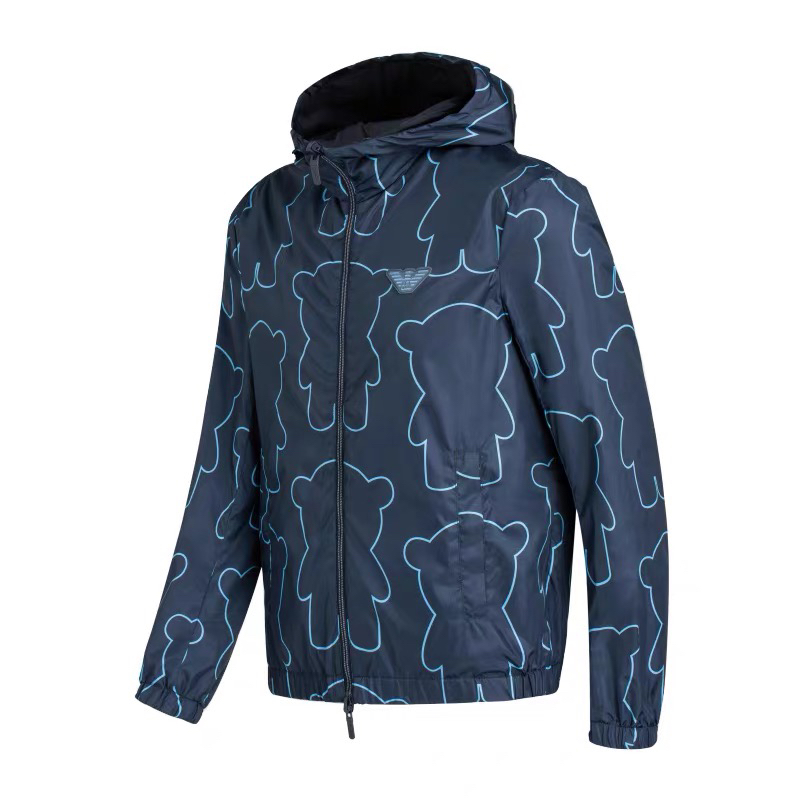 小熊系列阿玛尼emporioarmani双面穿风衣外套男