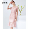 EITIE爱特爱夏季新款时尚镂空蕾丝V领通勤收腰显瘦连衣裙女5907654 商品缩略图0