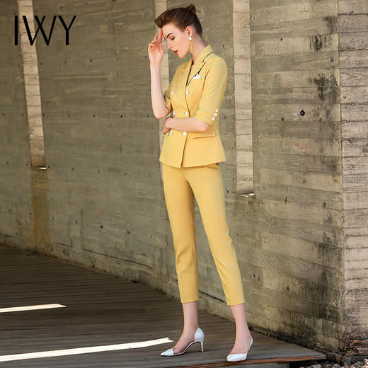 IWY/五分袖黄色西装套装202022CP1 商品图3