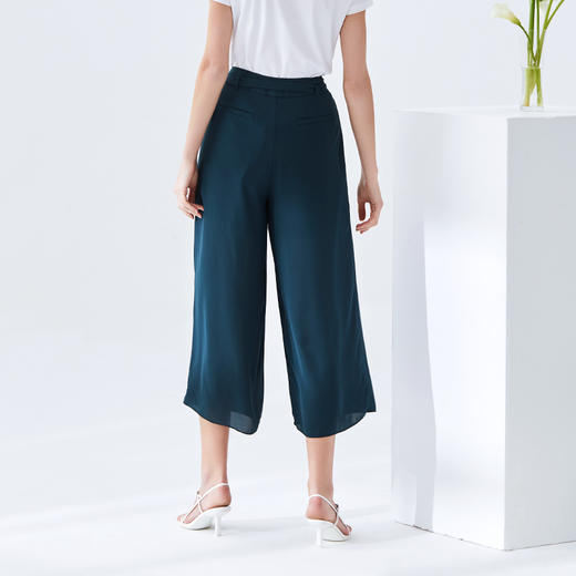 EITIE爱特爱夏季新款时尚通勤职业干练垂感阔腿长裤女5905627 商品图4