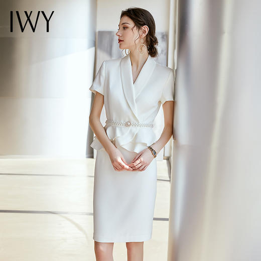 IWY/白色套裙西服套装A-CS810 商品图3