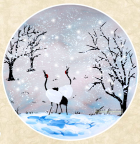 《雪地里的丹顶鹤》【自动发货：下单后，点击手机短信中收到的链接，即可获取文件下载的链接；如有任何问题，可添加客服微信hm33268获得帮助】