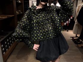 MARCHEN 提花羊腿袖花边领上衣 MA20SST36