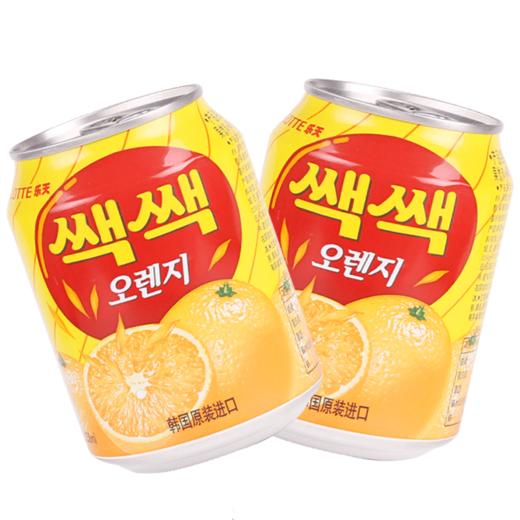 乐天芒果汁苏打碳酸饮料韩国进口零食芒果汁238ml罐