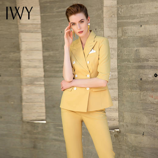 IWY/五分袖黄色西装套装202022CP1 商品图6
