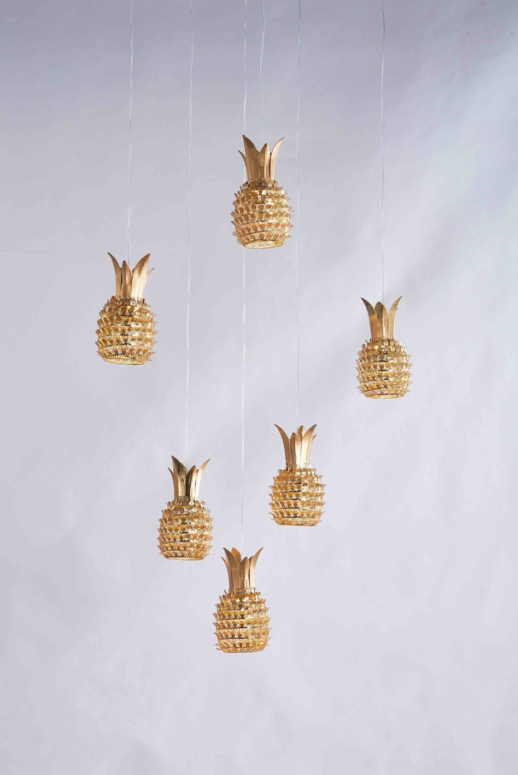 6头菠萝吊灯