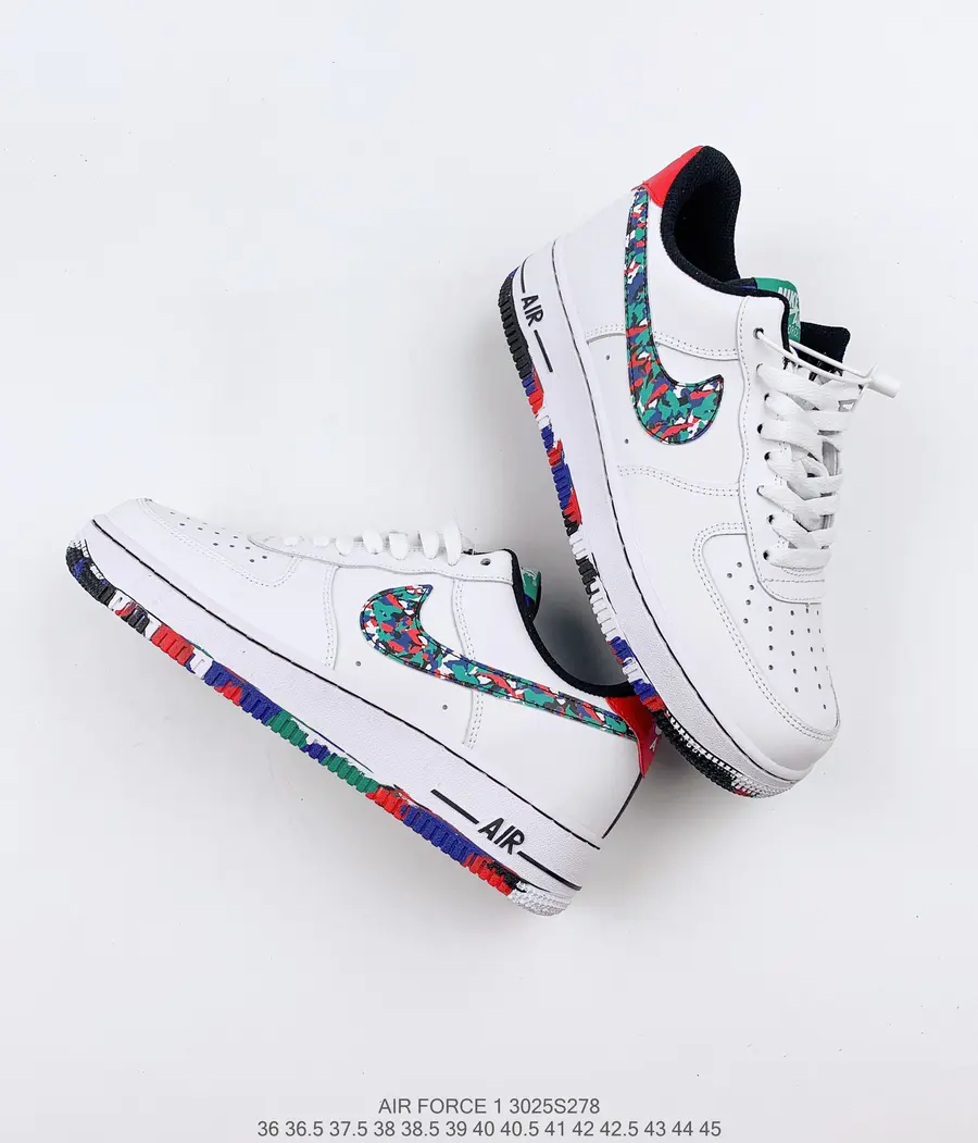 耐克nike air force 1 af1空军一号低帮炫彩泼墨涂鸦时尚个性潮流板鞋