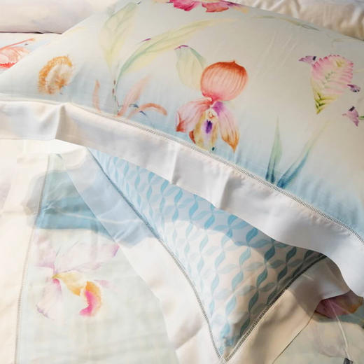 芙洛丽(白)花卉高支长绒棉四件套 商品图3