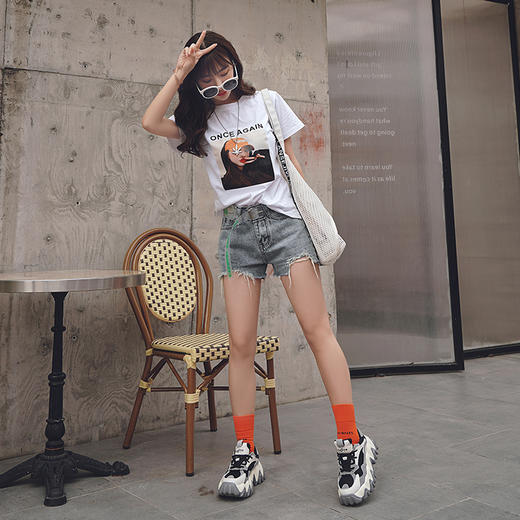 【爆款】safiya索菲娅新款拼色小虎牙运动鞋大波浪老爹鞋女鞋SF01112410 商品图5