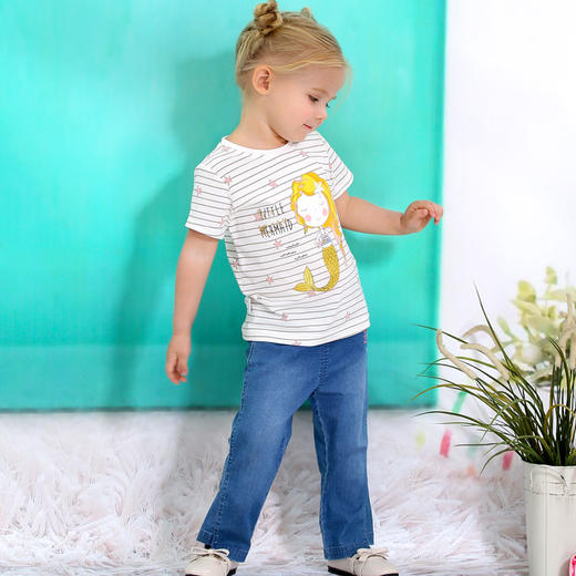 棉果果夏季女童牛仔长裤M222200220276 商品图2