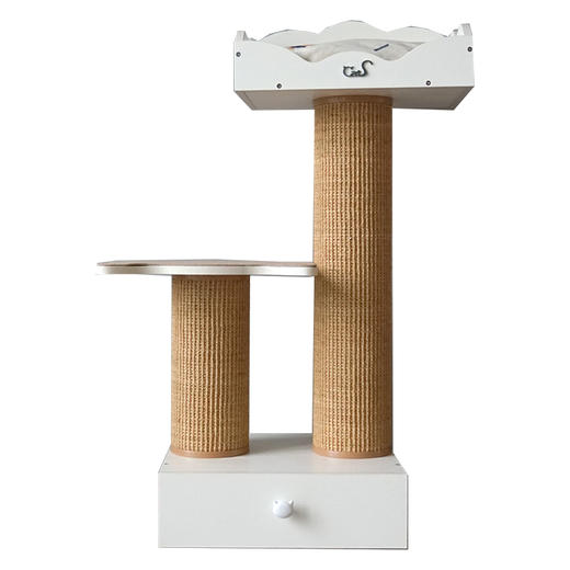 CatS猫家具高低强力猫抓柱 木制猫床猫窝 储物空间 粗剑麻G1b包邮 商品图4