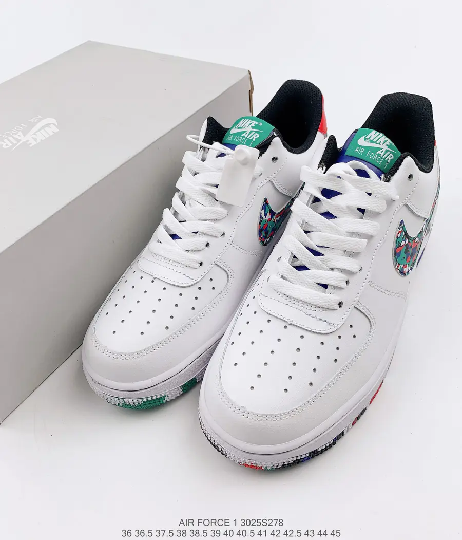 耐克nike air force 1 af1空军一号低帮炫彩泼墨涂鸦时尚个性潮流板鞋