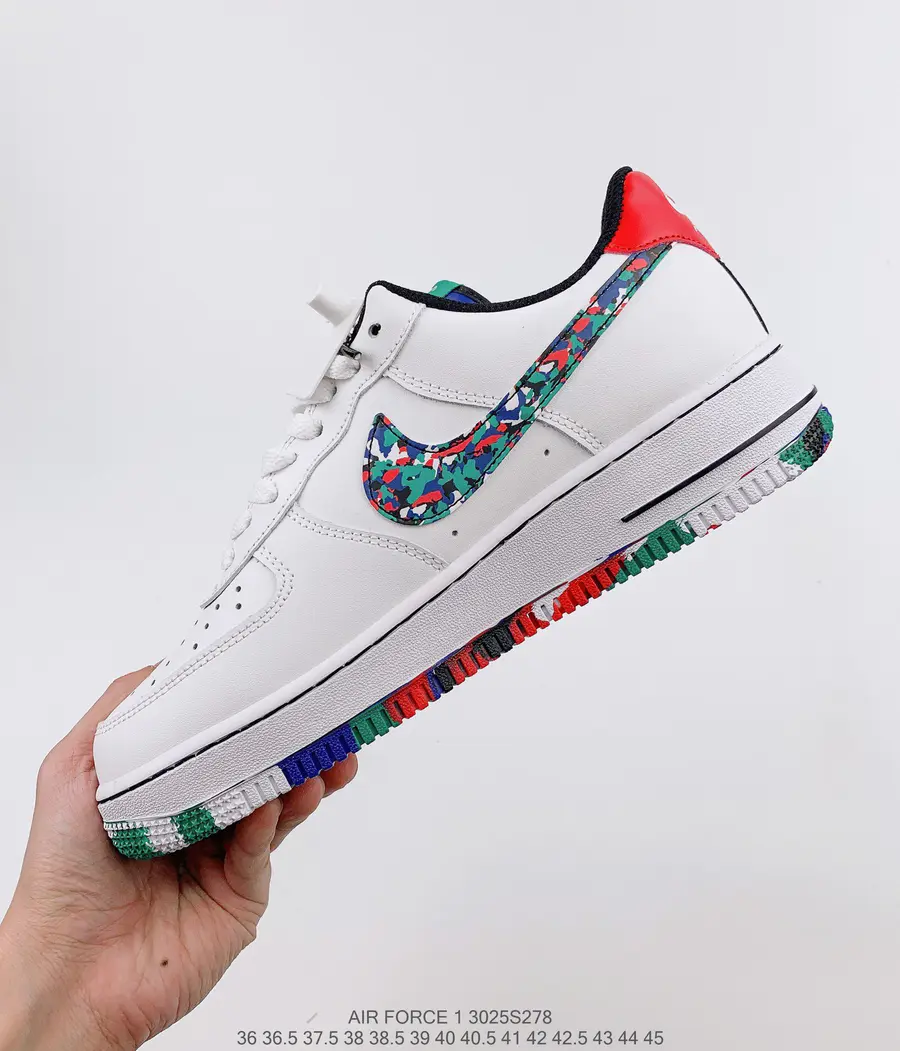 耐克nike air force 1 af1空军一号低帮炫彩泼墨涂鸦时尚个性潮流板鞋