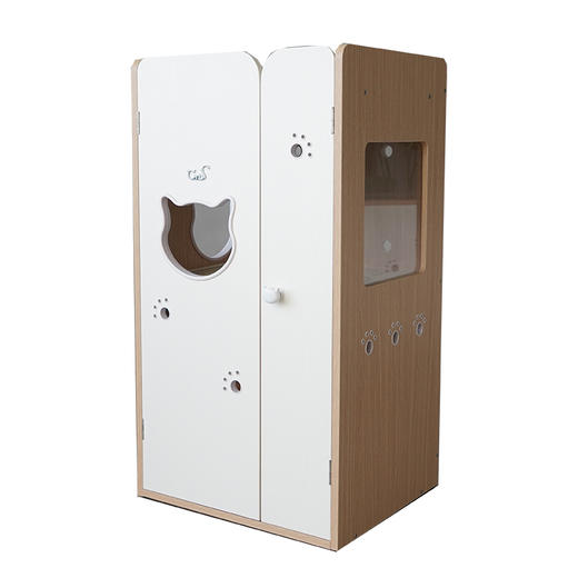 CatS猫家具竖厕所二代 拼色设计木制全封闭防外溅猫砂盆 A7包邮 商品图4