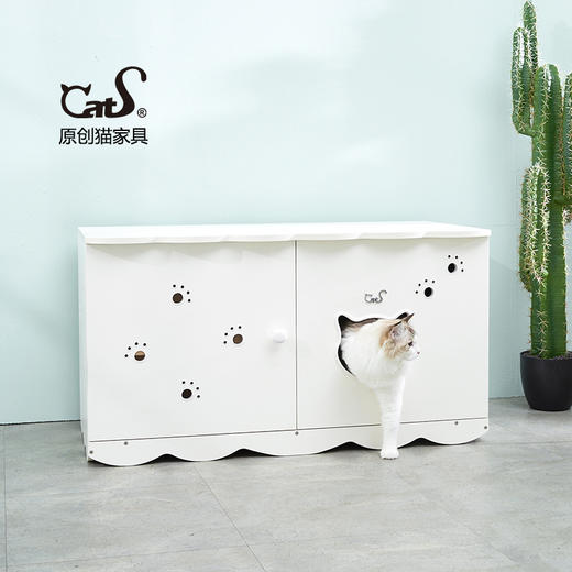 CatS猫家具横厕所一代 木制大号除臭全封闭防外溅猫砂盆 A1包邮 商品图0