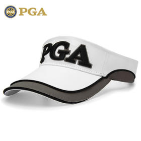 美国PGA 高尔夫男士球帽 无顶透气帽 吸汗内里 防晒遮阳 可调节