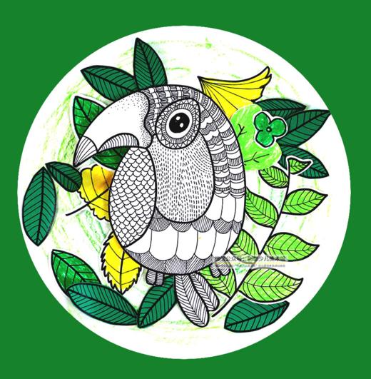 《可爱的大嘴鸟》线描【自动发货：下单后，点击手机短信中收到的链接，即可获取文件下载的链接；如有任何问题，可添加客服微信hm33268获得帮助】 商品图0