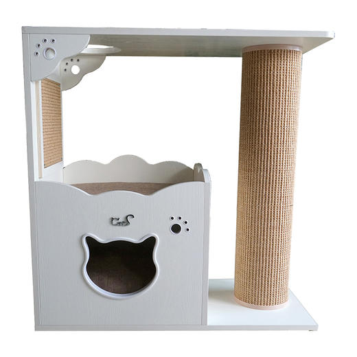 CatS猫家具两层木制猫爬架 猫屋剑麻猫抓柱H3b 送全套垫 包邮 商品图4