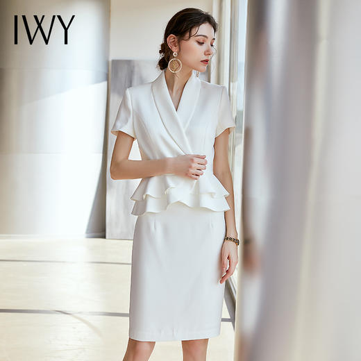 IWY/白色套裙西服套装A-CS810 商品图1