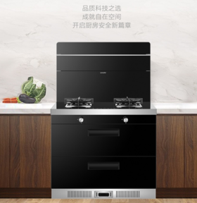 cdfhpfj海尔Leader集成灶 智能防干烧灶 无锅自动关气 实时智控油温 智能防火墙 120升大容积消毒柜 红外线烘干JJZT-L9HD带消毒柜，天然气