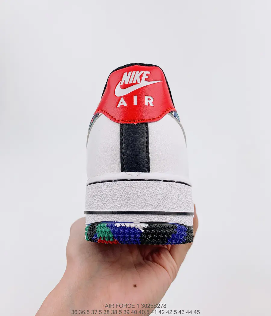 耐克nike air force 1 af1空军一号低帮炫彩泼墨涂鸦时尚个性潮流板鞋