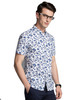 Marco Azzali 进口面料底蓝色水彩印花短袖衬衫 C5051600 商品缩略图2