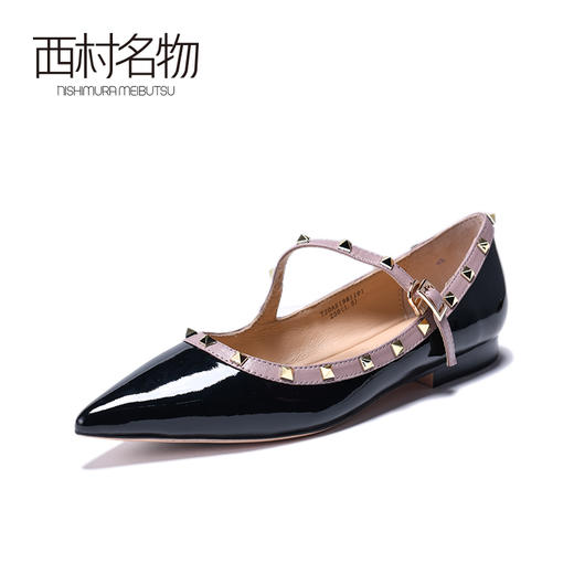 西村名物2020春季新品时尚潮流女单鞋小牛皮女鞋T20AE19811 商品图3