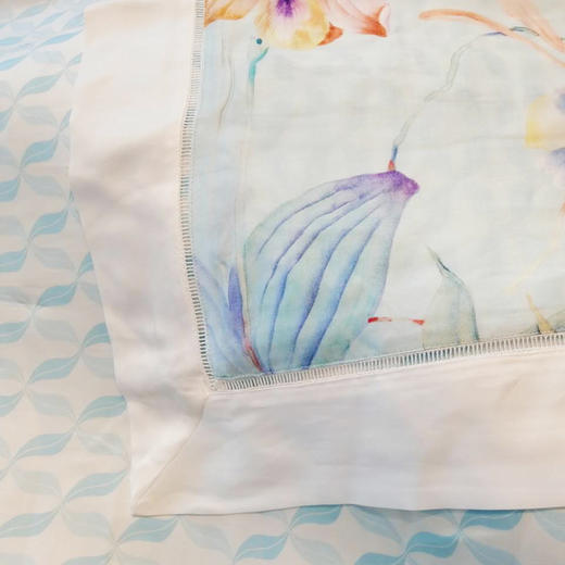 芙洛丽(白)花卉高支长绒棉四件套 商品图4