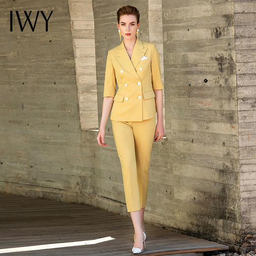 IWY/五分袖黄色西装套装202022CP1 商品图1