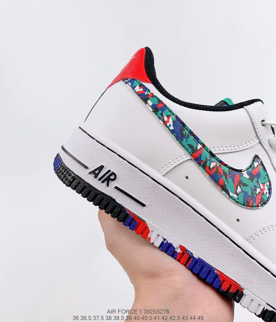 耐克nike air force 1 af1空军一号低帮炫彩泼墨涂鸦时尚个性潮流板鞋